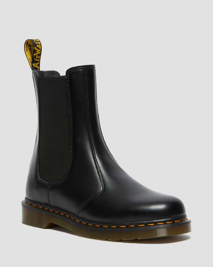 Dr. Martens 2976 Hi Smooth Nahka Miesten Chelsea Nilkkurit - Mustat Nilkkurit [619-FSACQN]